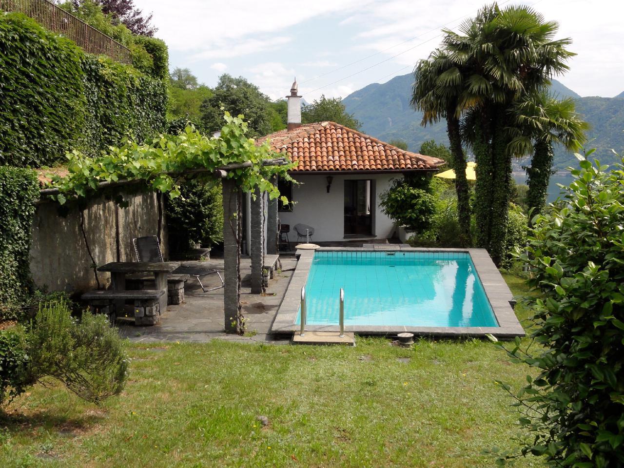 Casa Ranica Morcote mit Pool Ferienhaus in der Schweiz